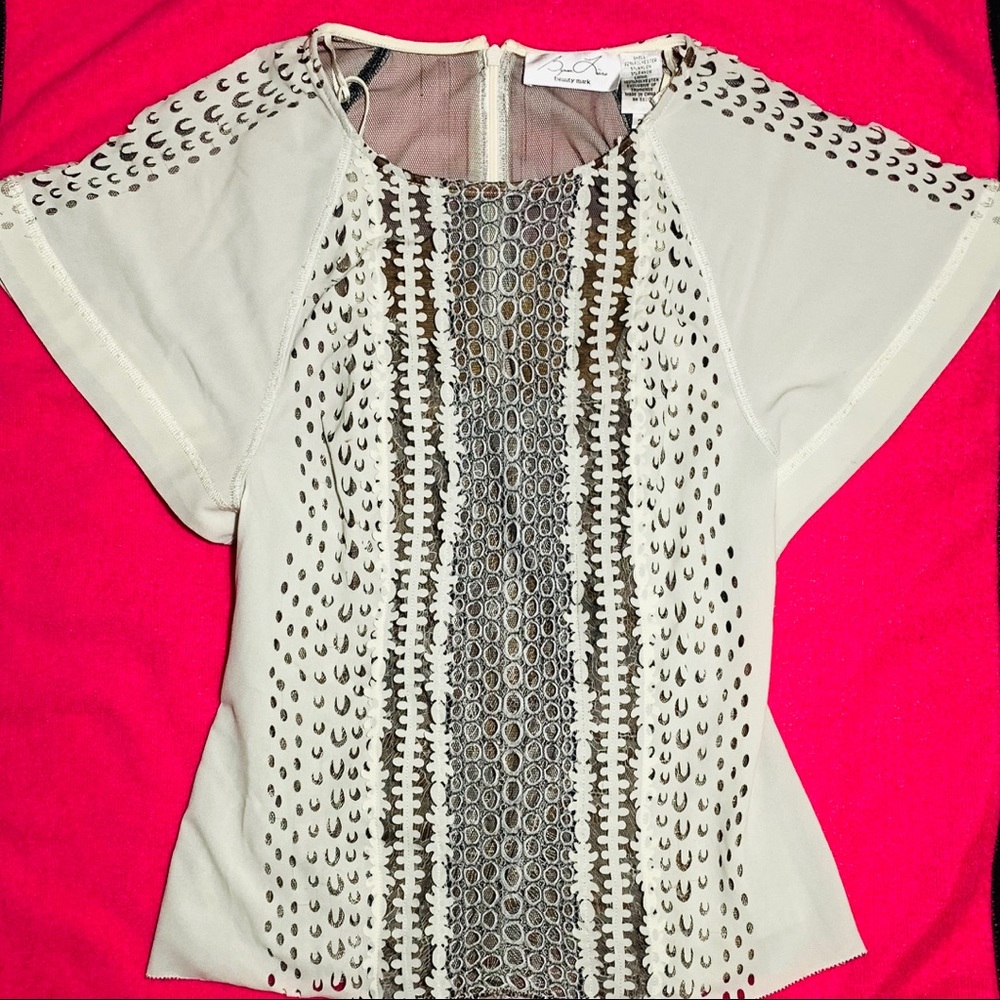Byron Lars Beauty Mark Short Sleeve Blouse
